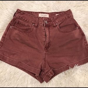 Maroon Mom Shorts